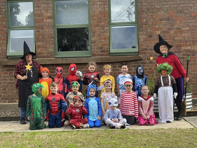 Class dressed in bookweek costumes