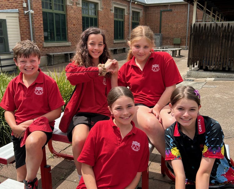 Group of children smiling