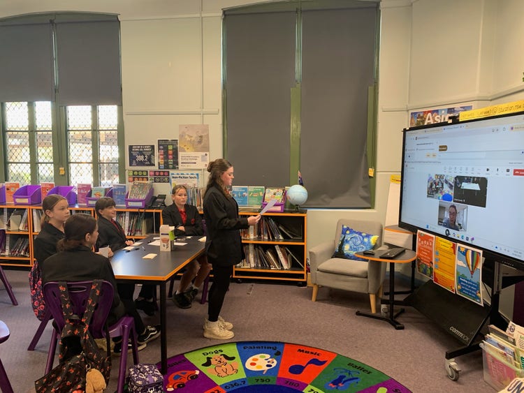 Debating students on a zoom meeting