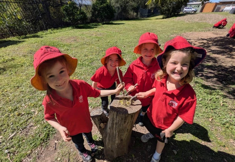 Children at farm on excursion